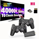 جهاز ألعاب فيديو مدمج به 40000 لعبة  وحدة تحكم لاسلكية عصا ألعاب للتلفزيون 4K HD جهاز ألعاب محمول صغير كلاسيكي