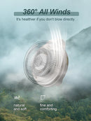 (Travel, shopping) Silent fan, adjustable, rechargeable and rotating, the best gift for summer