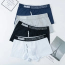 New Loose Boxer Briefs for Men Popular Elastic Comfortable Breathable Letter Printed Men's Dedicated Side Opening Underpanties