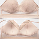 Backless Strapless Bra Push Up Plus Size Women Bralette Wire Free Sexy Lace Thin Dots Mesh Lingerie Worldcup Low Back Underwear