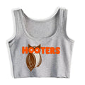 Spoon And Fork Cliparts Hooters Graphics Sexy Slim Fit Crop Top Women's Funny Naughty Training Tank Tops Fashion Sports Camisole
