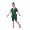 teenager loungewear children home clothing kids pajamas set girls silk satin pijama boys sleepwear baby nightgowns for 3-13Y