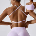 Cloud Hide Sexy Back Sports Bra Women Yoga Crop Top Home Fitness Workout Underwear Dancing Vest Plus Size Running Cycling Shirt