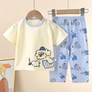 Children's Sets Cotton Kids Clothes short Sleeve Home  Sleepwear Children's Clothing Boy Girl Spring and summer Tops Pants Suits
