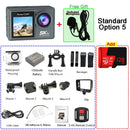 5K 4K60FPS Action Camera Dual IPS Touch LCD DVR EIS 170° 30M Waterproof 5X Zoom Sport Camera With Wireless Mic&Remote Control