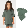 2024 Teenage Girls Summer Sport Outfits Solid Cotton Breathable Kids Clothes Children Korean Lounge Tracksuit Kids Sport Suit