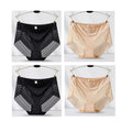 4pcs Sexy Lace Panties Women's Underpants Large Size Mid-Rise Waist Briefs Breathable Lift buttocks Female Underwear