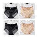 4pcs Sexy Lace Panties Women's Underpants Large Size Mid-Rise Waist Briefs Breathable Lift buttocks Female Underwear