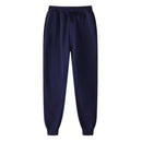 Men's Black Sport Casual Sweatpants 2024 Autumn Winter Warm Fleece Lined Ankle-Banded Trouser With Pocket Plus SIze Baggy Pants