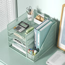 Office desktop file rack metal bookstand Multi-function integrated storage rack Office supplies folder storage box Multi-layer