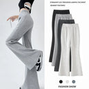Matching Basic Women's Sweatpant Casual Lady's Sportswear New In Female Flare Pants Drawstring Wide Leg Pant Boot Cut Trousers