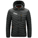 Men's Winter Thermal Jacket Moto Poc Cycling Hooded Warm Coat Outdoor Windbreaker Mountain Bike Cothing MTB Bicycle Down Jackets