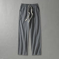 Plus Size 8XL 9XL Pants Men's Solid Cotton Linen Loose Casual Trouser Fashion Drawstring Straight Joggers Vintage Sweatpants Men