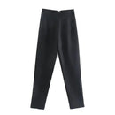 TRAF Ladies Pants Office Wear Black Pink White Pants for Women Fashion High waist Formal Pants Office outfits Pencil Trousers