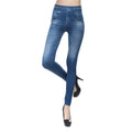 2023 Women's Spring and Summer Tight Imitation Jeans, Smart Slim Fashion, Large Tight Pants, False Pocket Women's Fitness Pants