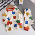 Sets for Children Loungewear Long Sleeve Pajamas for Children Cute Deisgn Lightweight and Comfortable Fabric Sleepwear Outfit