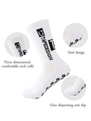 6 pairs of football socks, men's and women's mid length anti slip training socks, thickened professional sports socks