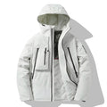 2024 New Winter Jacket Men Women Outdoor Ski Waterproof Graphene Warm Hooded Parka Male Street Casual Multi Pocket Padded Jacket