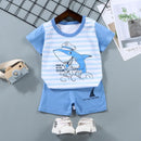 2PCS mother Kids Clothes Children's Sets Boys Girl T-shirt Shorts Summer Cotton Short sleeve Baby Children Clothing Toddler Suit