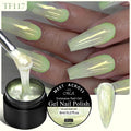 MEET ACROSS 8ml Aurora Extension Nail Gel Polish Glitter Sparkling Nail Art Semi Permanent Building Gel For Nails Manicure