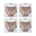 4pcs Sexy Lace Panties Women's Underpants Large Size Mid-Rise Waist Briefs Breathable Lift buttocks Female Underwear
