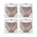 4pcs Sexy Lace Panties Women's Underpants Large Size Mid-Rise Waist Briefs Breathable Lift buttocks Female Underwear