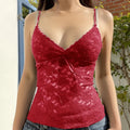 y2k Fairycore Tops 2000s Women Aestheic Clothes V Neck Spaghetti Strap Sleeveless Vest Coquette Clothing Streetwear