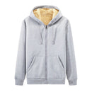 Winter Lambswool Coats Thicken Warm Jackets Long Sleeve Zipper Hoodies Casual Sports Fleece Black Coat Hooded Men Women Jacket