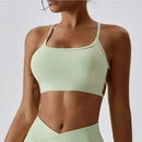 Cloud Hide Sexy Back Sports Bra Women Yoga Crop Top Home Fitness Workout Underwear Dancing Vest Plus Size Running Cycling Shirt