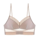 Backless Strapless Bra Push Up Plus Size Women Bralette Wire Free Sexy Lace Thin Dots Mesh Lingerie Worldcup Low Back Underwear