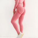 Fitness Women Sport Seamless Leggings High Waist Elastic Solid Yoga Leggings Gym Trainning Joggings Pants Female Gym Accessories