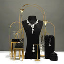 New jewelry display stand Jewelry props black metal window set necklace ring jewelry storage display rack