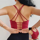 Cloud Hide Sexy Back Sports Bra Women Yoga Crop Top Home Fitness Workout Underwear Dancing Vest Plus Size Running Cycling Shirt