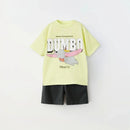 2025 Summer Kids Sets Disney Stitch Printed Tops Tee Shirts For Boys Casual Pullover Clothes Casual Two Piece Suit Child Sets