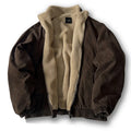 Japanese Vintage Polar Fleece Jacket Men Winter High Quality Thick Jacket Korean Streetwear Loose Couple Trendy Warm Coat Male