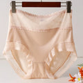 Plus Size Satin Panties Women's New Sexy High Quality Satin Transparent Mesh Women Underwear No Trace Big Briefs Large Sizes