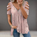 Women Blouse Sexy Breathable Lady Summer T-shirt Soft Summer Blouse Plus Size Lady Summer Top Lady Garment