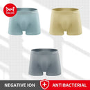 MiiOW 3Pcs Ice Silk Boxers Man Underwear Seamless Breathable Sexy Underpants Male Antibacterial Men's Panties Man Boxer Briefs