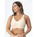 Women Daily Comfort Wireless Shaper Bra Sexy Bright Silk Decoration Lingerie Female Removable Pad Underwear S-4XL C06