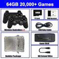 Video Game Console Built-in 20000+ Games Retro Handheld Game Player 64G 4K TV Game Stick 2.4G Wireless Controller Gamepad