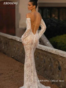 Newest Wedding Dress Mermaid Deep Sweetheart Neckline  illusion Back Customized Vestidos De Novias