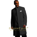 Customized men's wedding party formal occasion dress suit (jacket + vest + trousers) men's long jacket and trousers 3-piece set