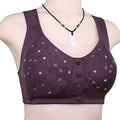 Comfortable Cotton Bras For Women Wireless Bra Front Closure Underwear Soft Lingerie Large Bust
