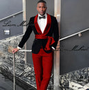 Black Velvet Jacket Men's 3 Piece Suit Wedding Groom Tuxedo 2024 Fashion Customized Men's Clothes Elegant