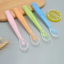 1/2Pcs Silicone Spoon Set Baby Learning to eat Training Spoon Baby Silicone Soft Spoon PP Plastic Box Children's Tableware Box