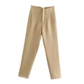 TRAF Ladies Pants Office Wear Black Pink White Pants for Women Fashion High waist Formal Pants Office outfits Pencil Trousers
