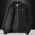 Men's Fashion Casual Warm Corduroy Outwear Men's Thick Cotton Jacket Coat Large Size New Autumn Winter Stand Collar Slim Jacket