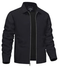 TACVASEN Lightweight Work Jackets Mens Classic Tunic Style Zipper Pockets Bomber Jackets Full Zip Spring Fall Jacket Outwear