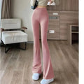 Matching Basic Women's Sweatpant Casual Lady's Sportswear New In Female Flare Pants Drawstring Wide Leg Pant Boot Cut Trousers