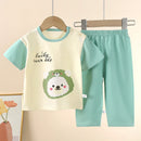 Children's Sets Cotton Kids Clothes short Sleeve Home  Sleepwear Children's Clothing Boy Girl Spring and summer Tops Pants Suits